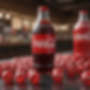 Blockchain network visualization with Coca Cola brand elements