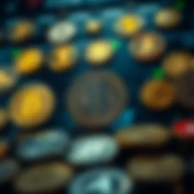 Cryptocurrency Symbols Overview Visual representation of various cryptocurrency symbols