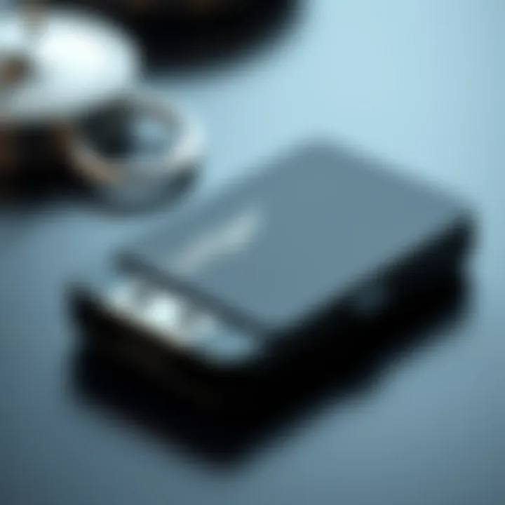 Close-up of a Ledger USB wallet showcasing its sleek design