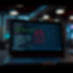 Visual representation of a ransomware attack targeting digital assets