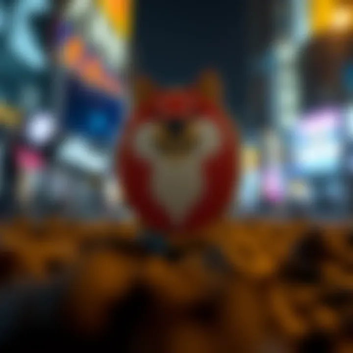 Symbol of Kiba Inu cryptocurrency